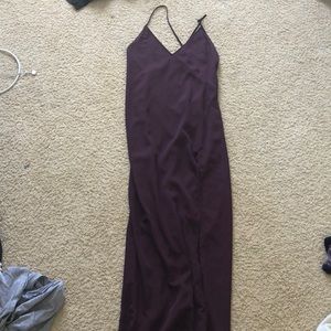 Plum colored prom dress